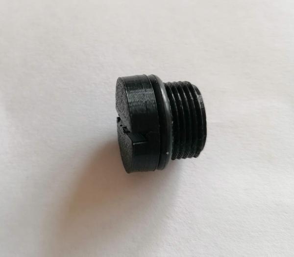 (03) Ölkontrollschraube (Kunststoff) mit Dichtung (Eigenproduktion)
